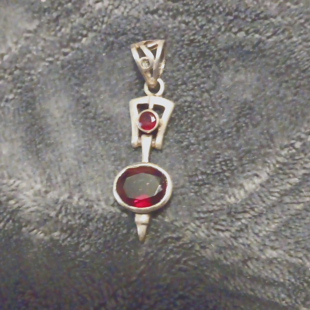 Mozambique garnet necklace pendant